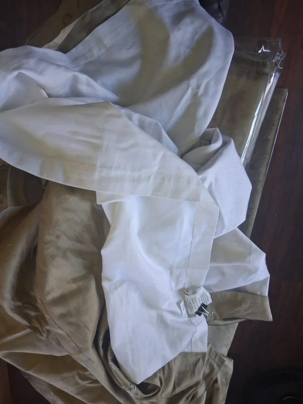 Pottery Barn Audrey 50W x 96L Gold Pole Top Floral SILK Drapes. Set of 2